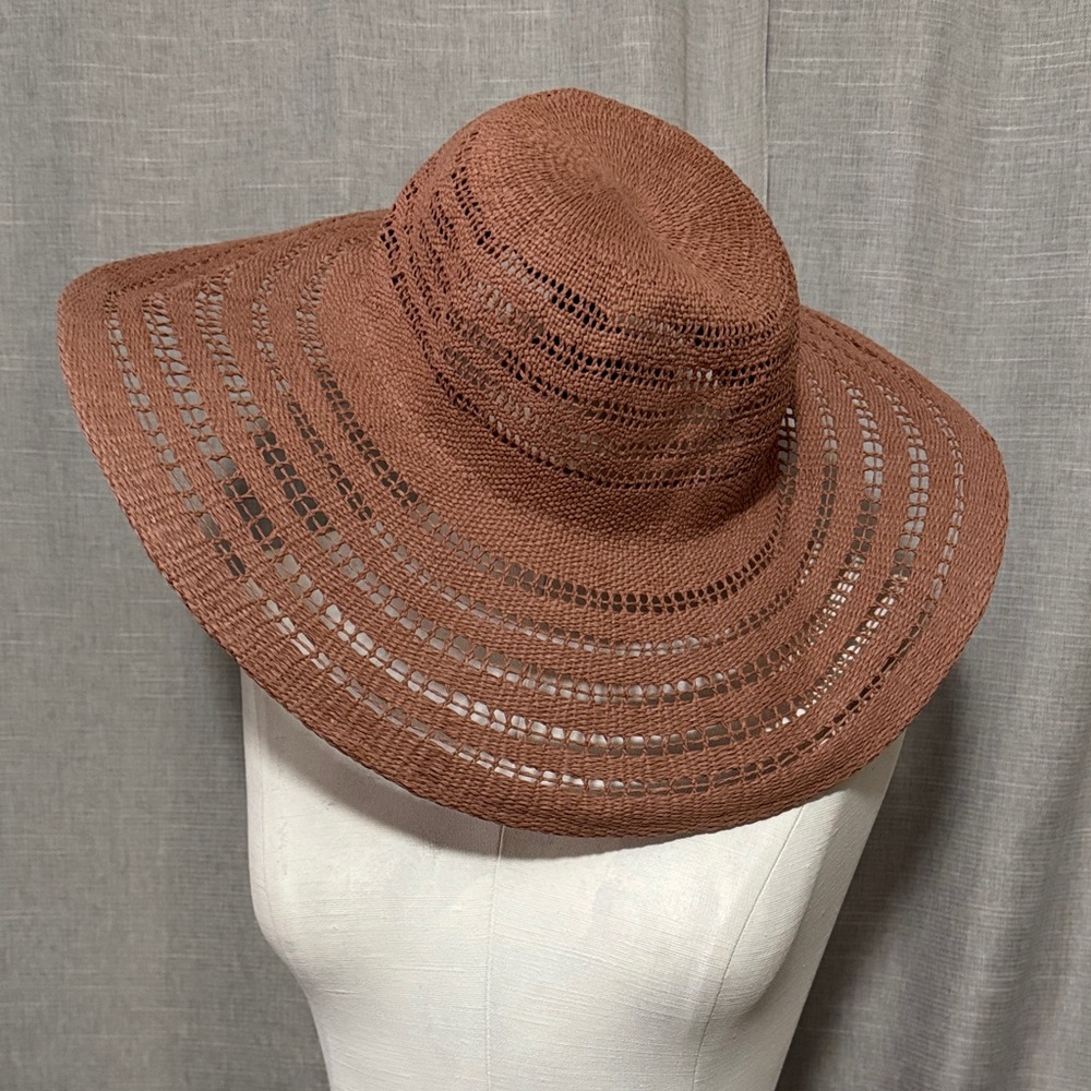 Like New a new day Summer Beach Hat-OSFM-Paper Material-Dusty Pink